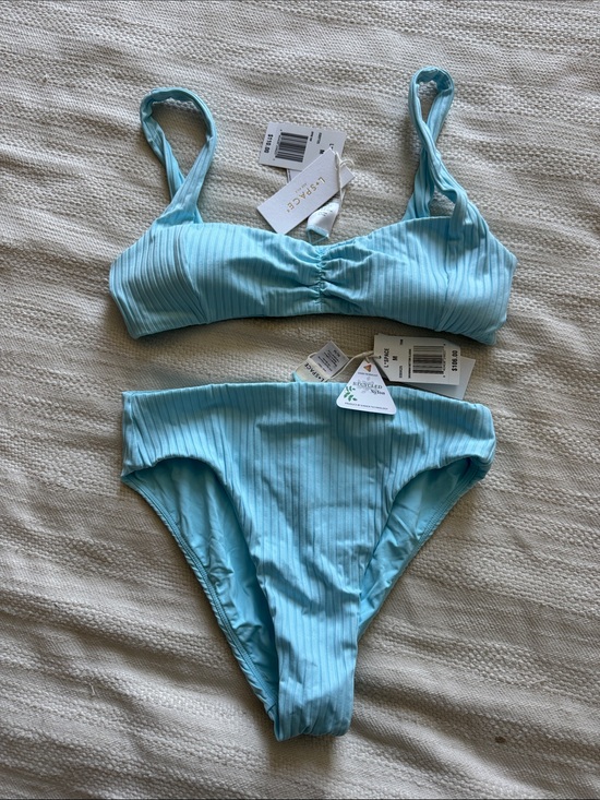 l*space Other - l*space Light Blue Ribbed Two-Piece Bikini